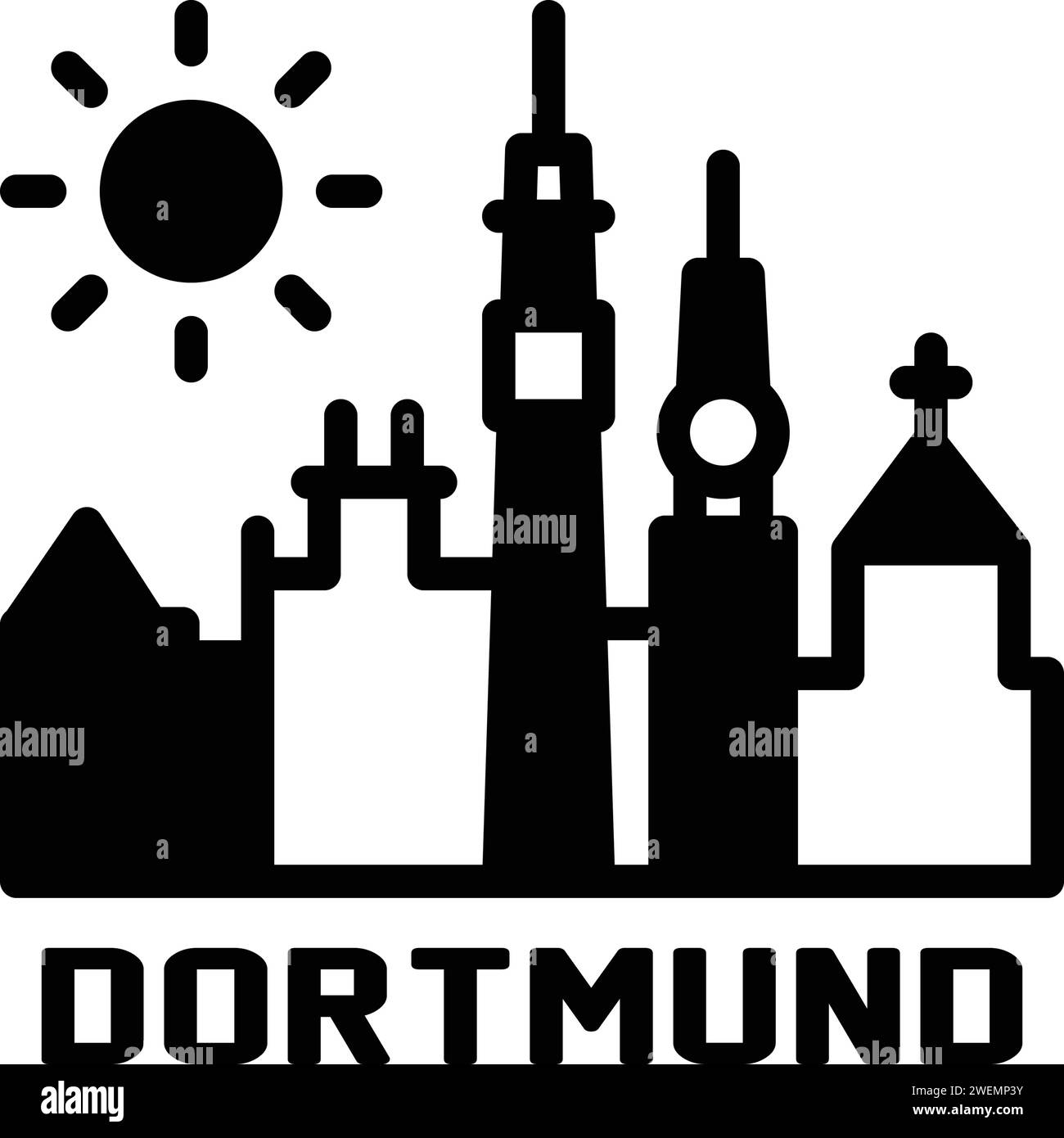 Icona per dortmund Illustrazione Vettoriale