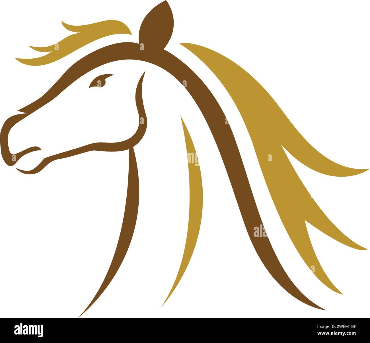 Cavallo modello Logo illustrazione vettoriale design Illustrazione Vettoriale