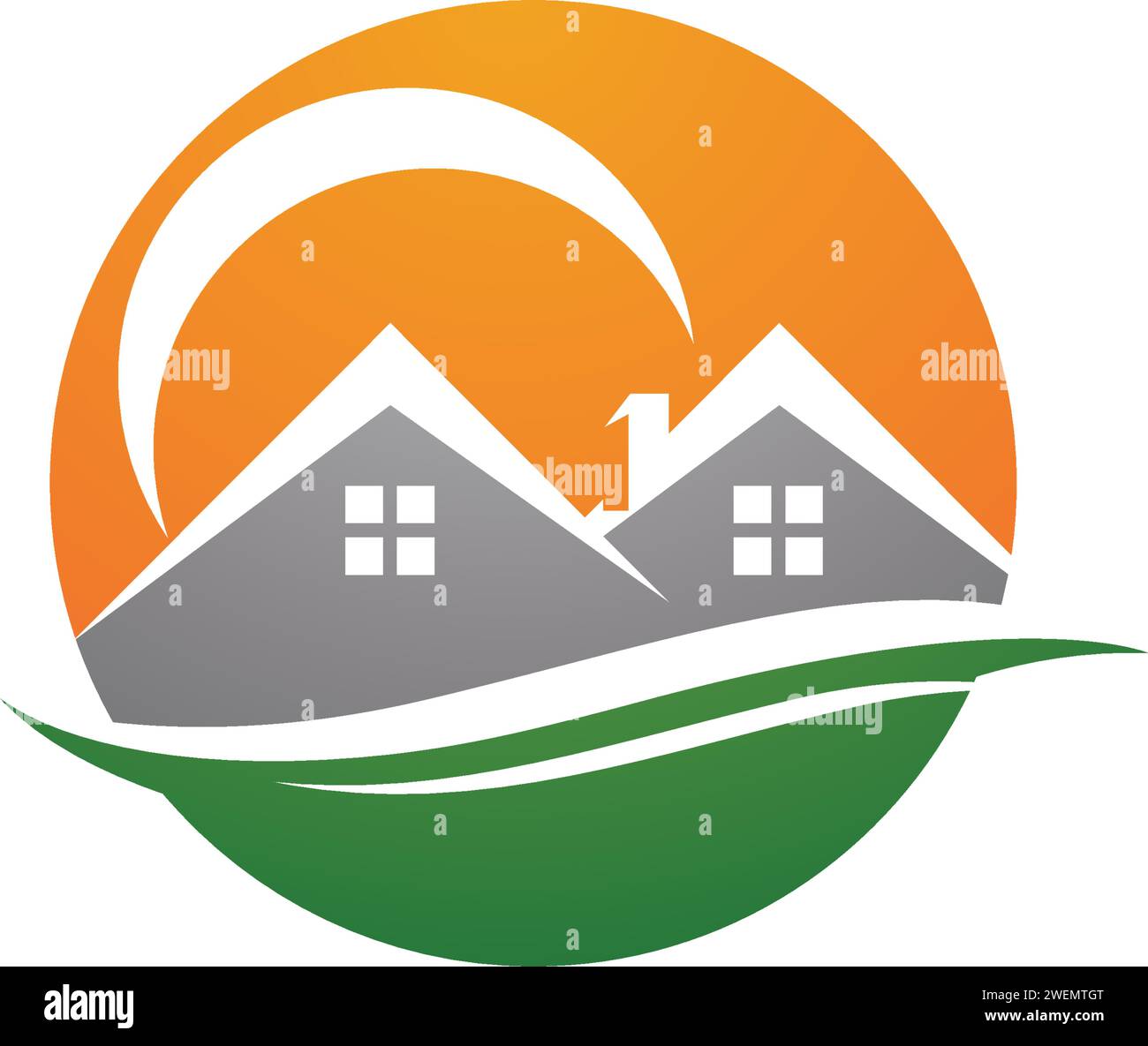 Immobiliare , proprietà e costruzione Logo design Illustrazione Vettoriale