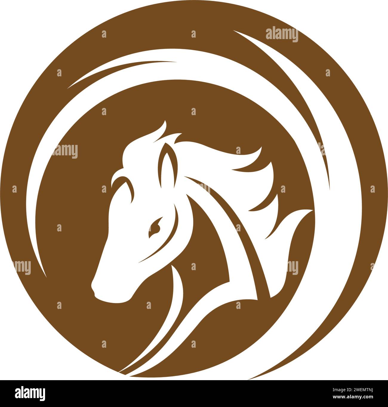 Cavallo modello Logo illustrazione vettoriale design Illustrazione Vettoriale