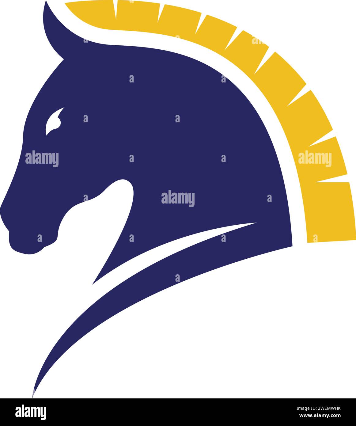 Cavallo modello Logo illustrazione vettoriale design Illustrazione Vettoriale