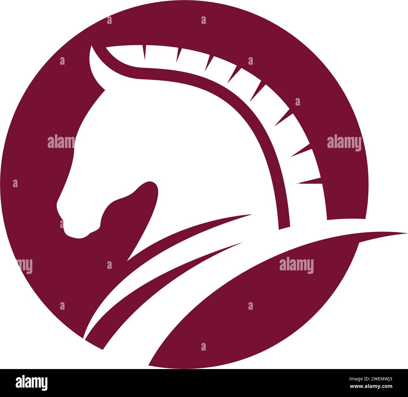 Cavallo modello Logo illustrazione vettoriale design Illustrazione Vettoriale