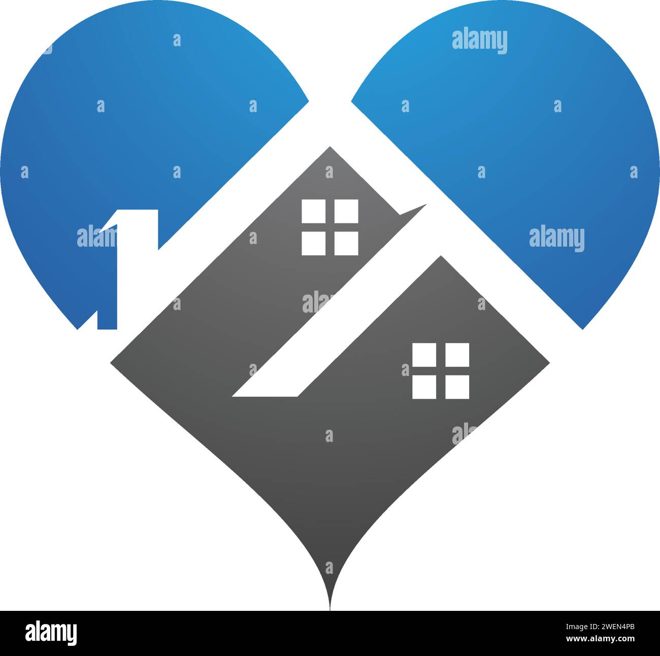 Immobiliare , proprietà e costruzione Logo design Illustrazione Vettoriale