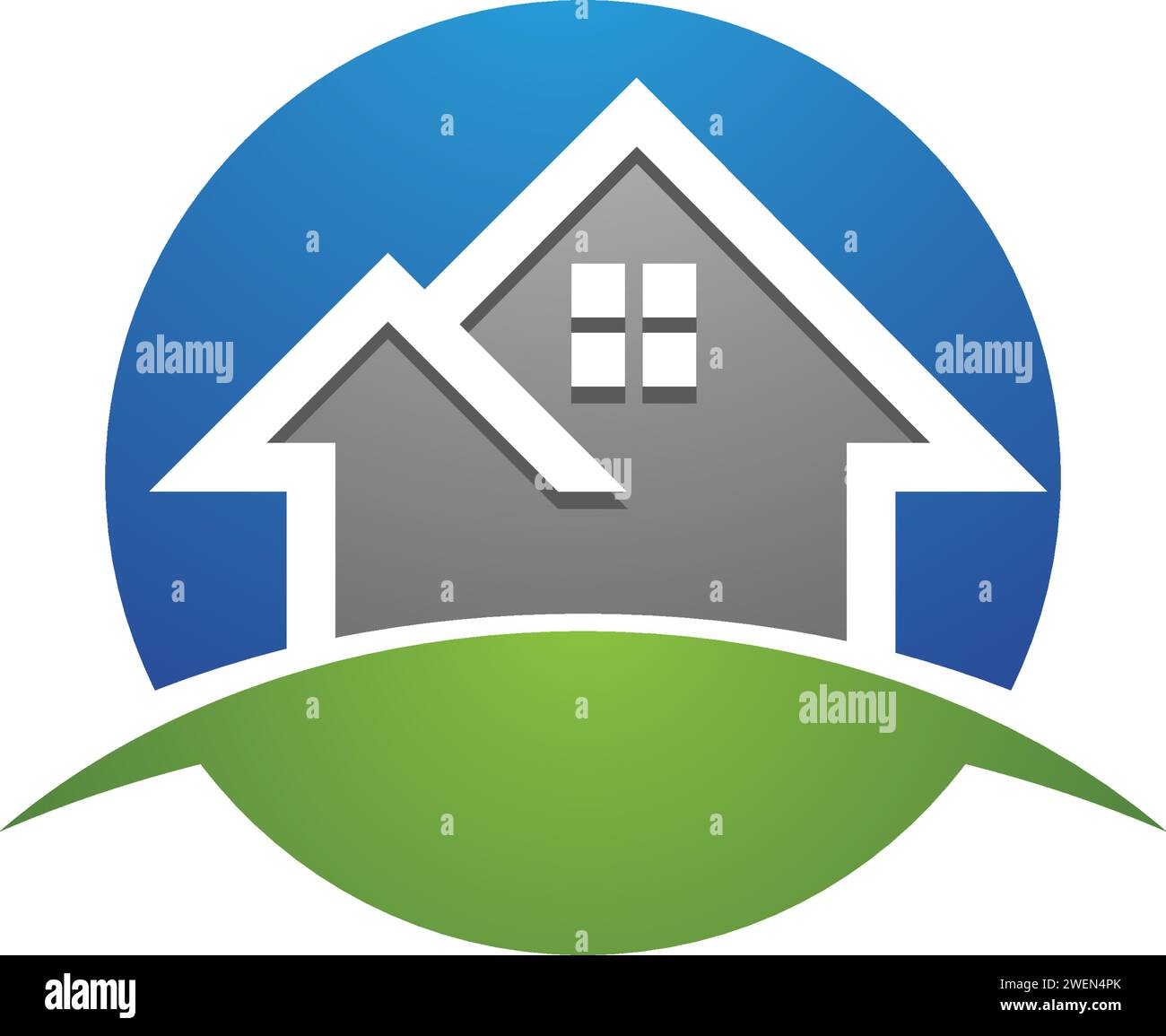 Immobiliare , proprietà e costruzione Logo design Illustrazione Vettoriale