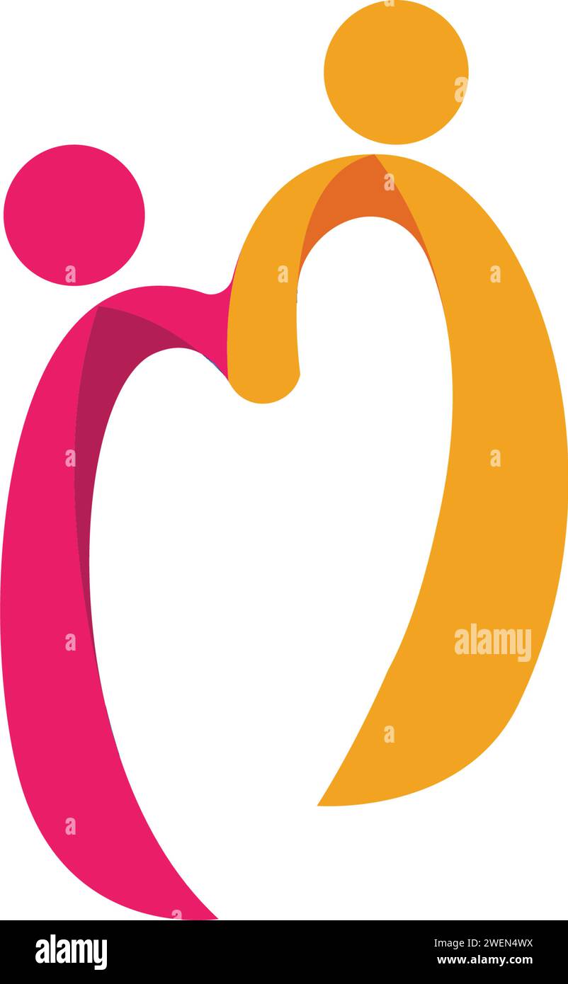 Comunità, rete e icona sociale modello di progettazione. Illustrazione Vettoriale