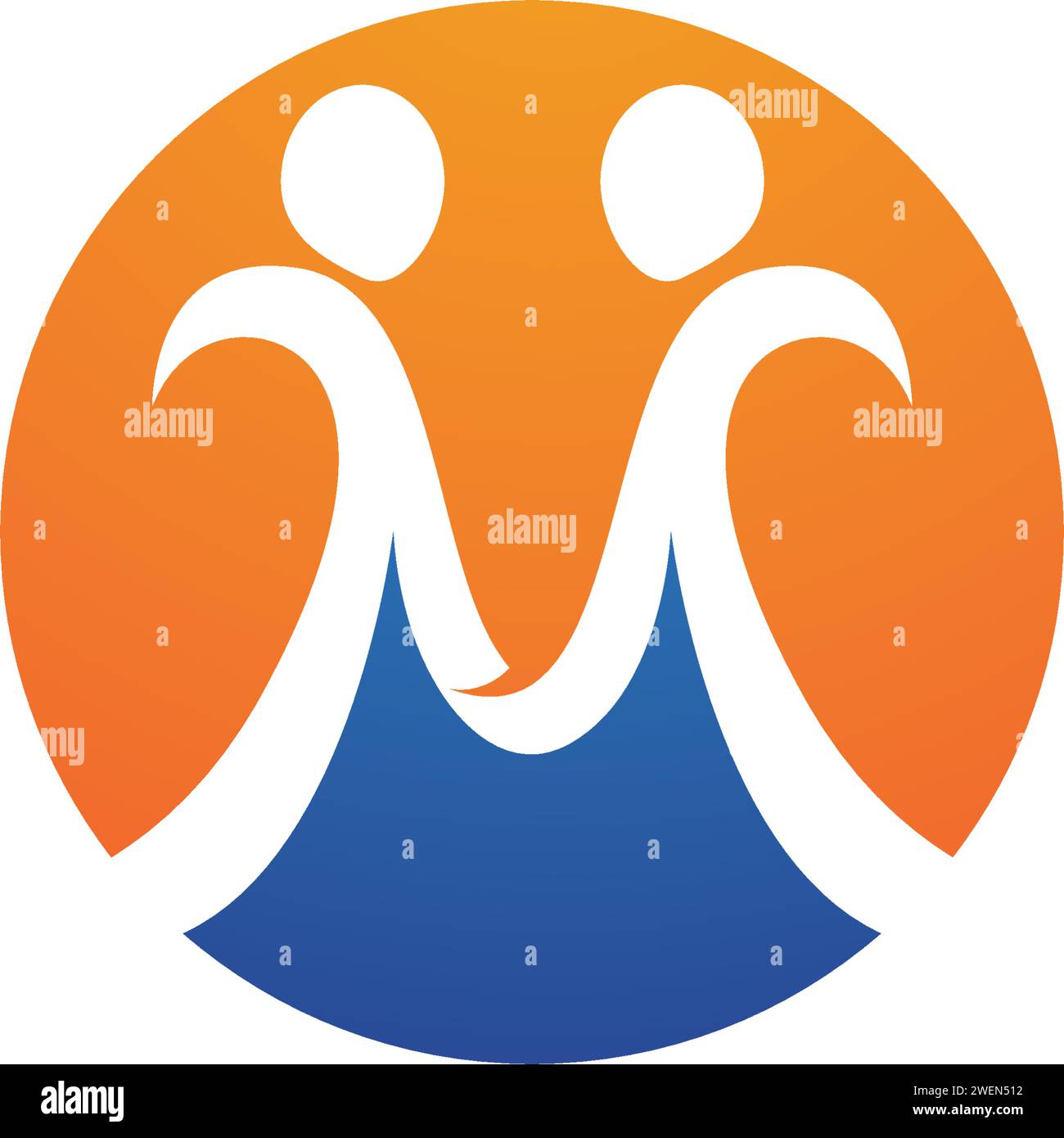 Comunità, rete e icona sociale modello di progettazione. Illustrazione Vettoriale