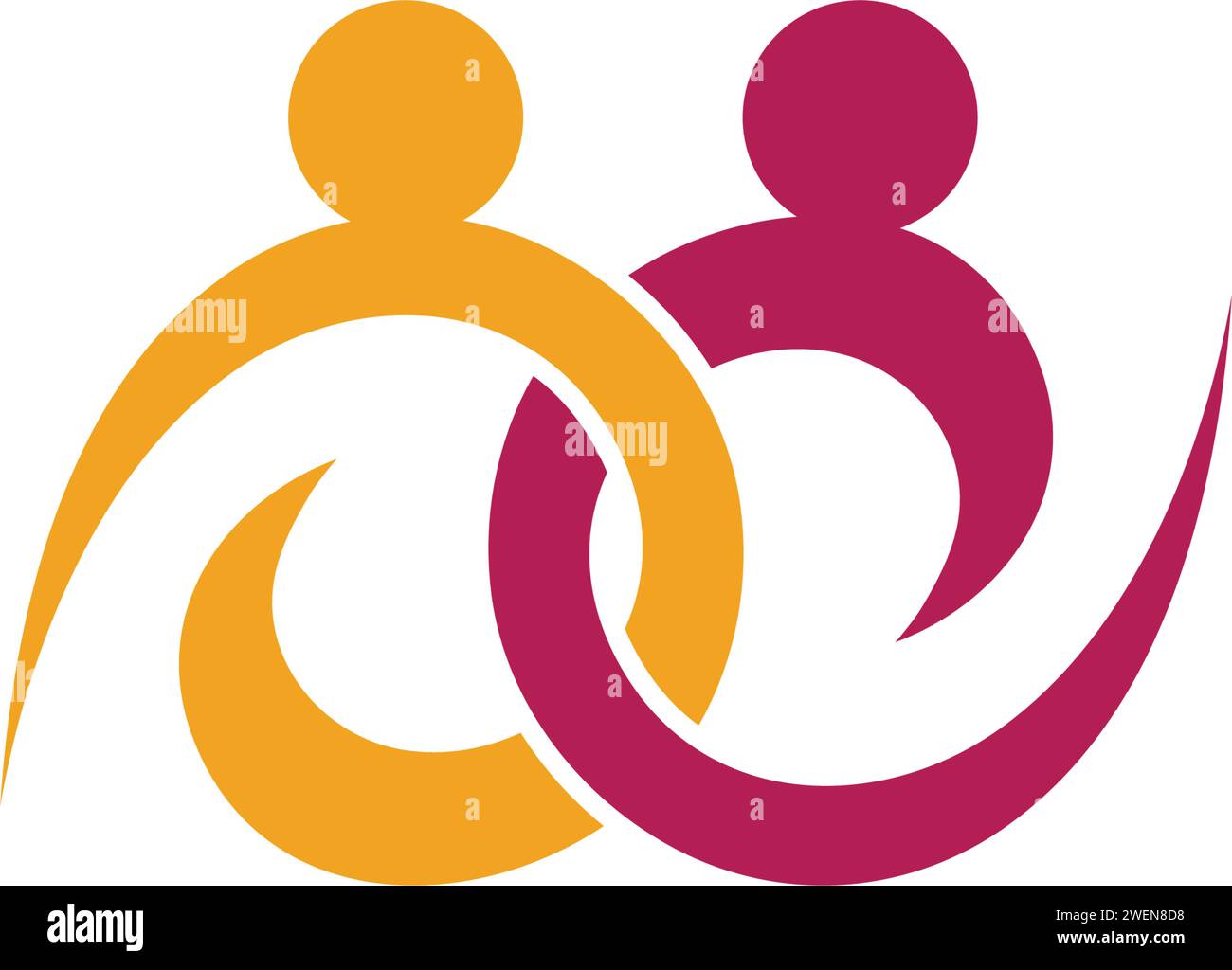 Comunità, rete e icona sociale modello di progettazione. Illustrazione Vettoriale