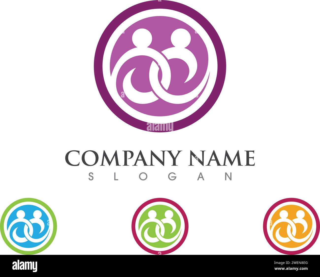 Comunità, rete e icona sociale modello di progettazione. Illustrazione Vettoriale