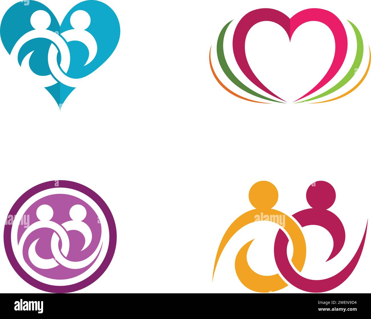 Comunità, rete e icona sociale modello di progettazione. Illustrazione Vettoriale