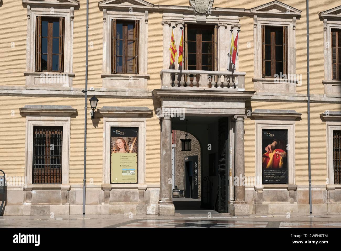 Ingresso al Museo Alma Mater, Saragozza, Aragona, Spagna, Europa Foto Stock