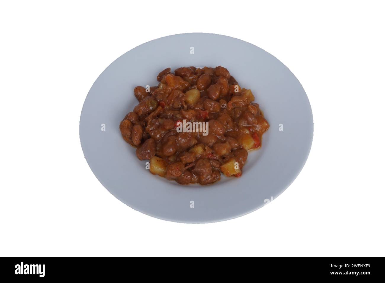 Stufato di triglie rosse, antipasto turco tradizionale, isolato su sfondo bianco Foto Stock