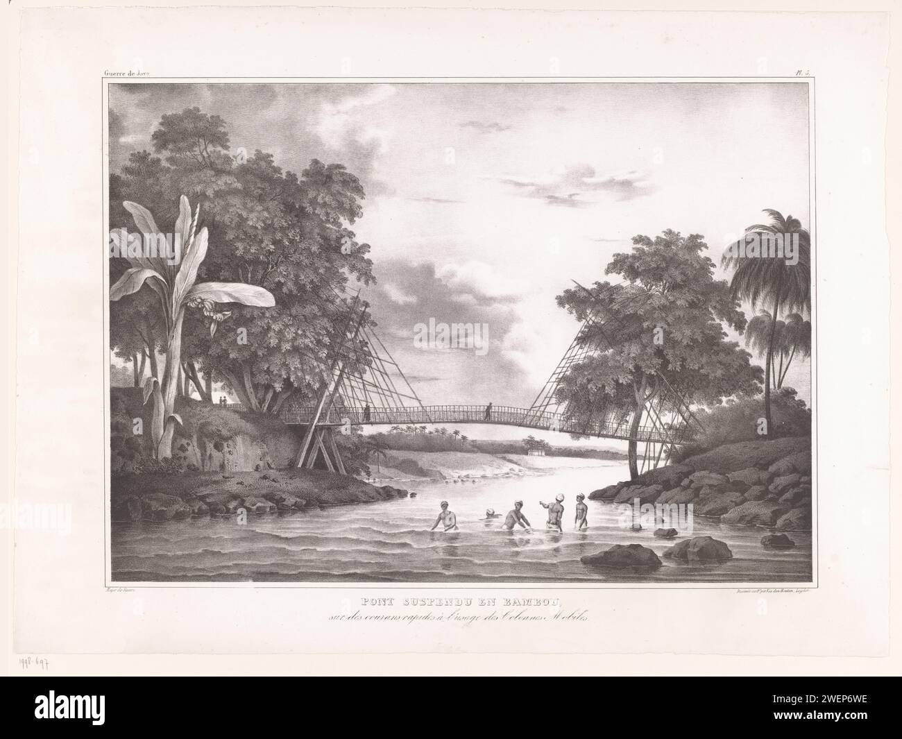 Appreso con un ragazzo all'interno, Pieter Schenk (i), 1702 stampa con colorazione del XVIII secolo. carta. acquerello (vernice) incisione cinese Foto Stock