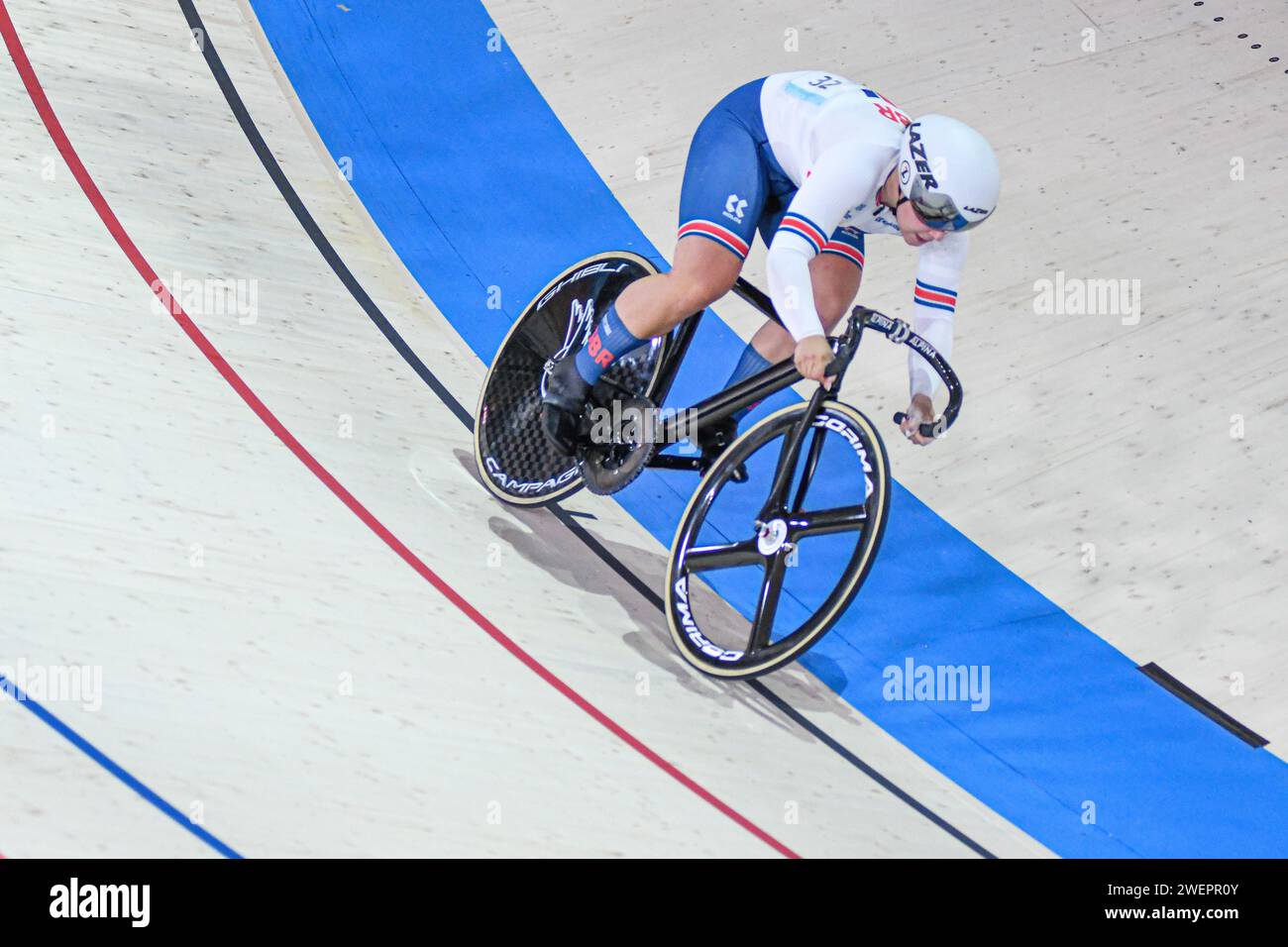 Sophie Capewell (Gran Bretagna). Pista ciclabile. Sprint femminile. Campionati europei di Monaco 2022 Foto Stock