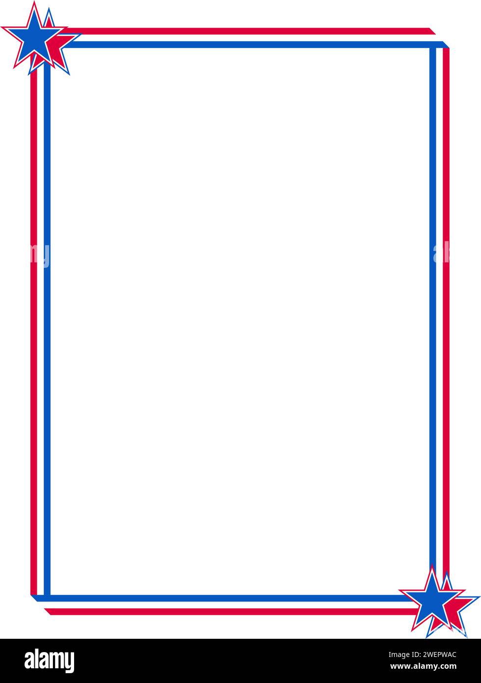 Stelle e nastro in rosso, bianco e blu in un disegno di illustrazione vettoriale Illustrazione Vettoriale