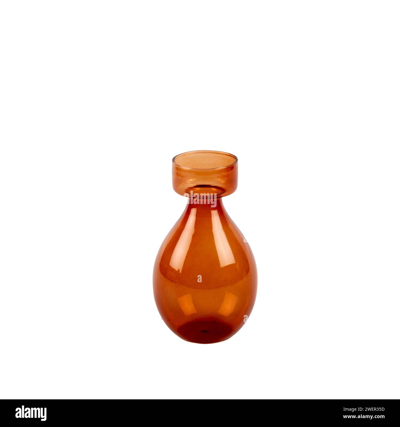 lussuoso vaso decorativo in vetro isolato Foto Stock