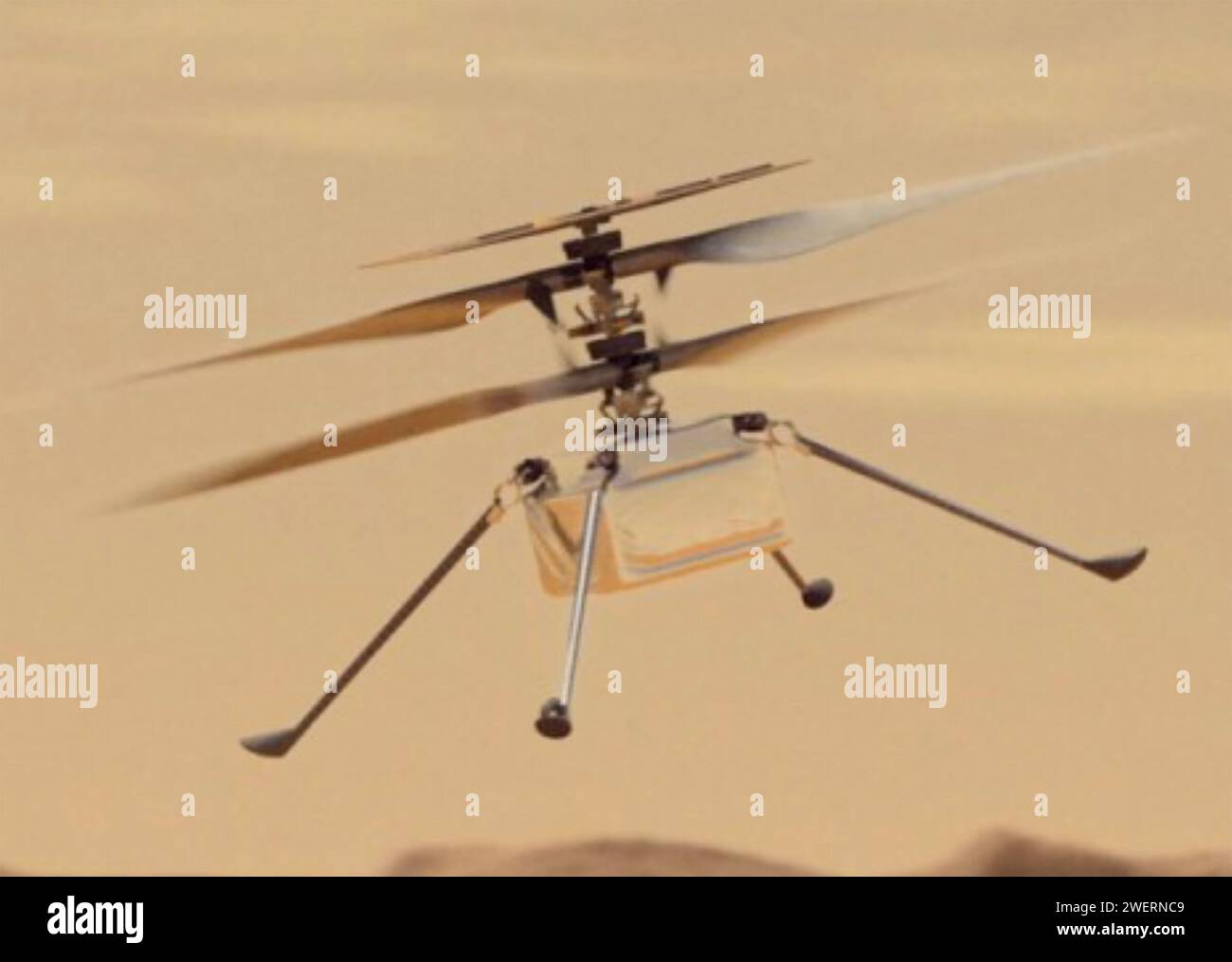 INGENUITY un elicottero autonomo della NASA operò per la prima volta su Marte nel 2021 Foto Stock