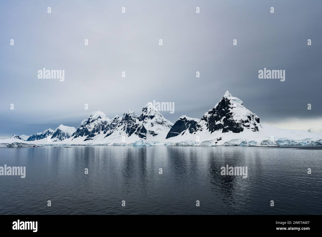 Terreni aspri delle Isole Shetland meridionali, Antartide. Foto Stock