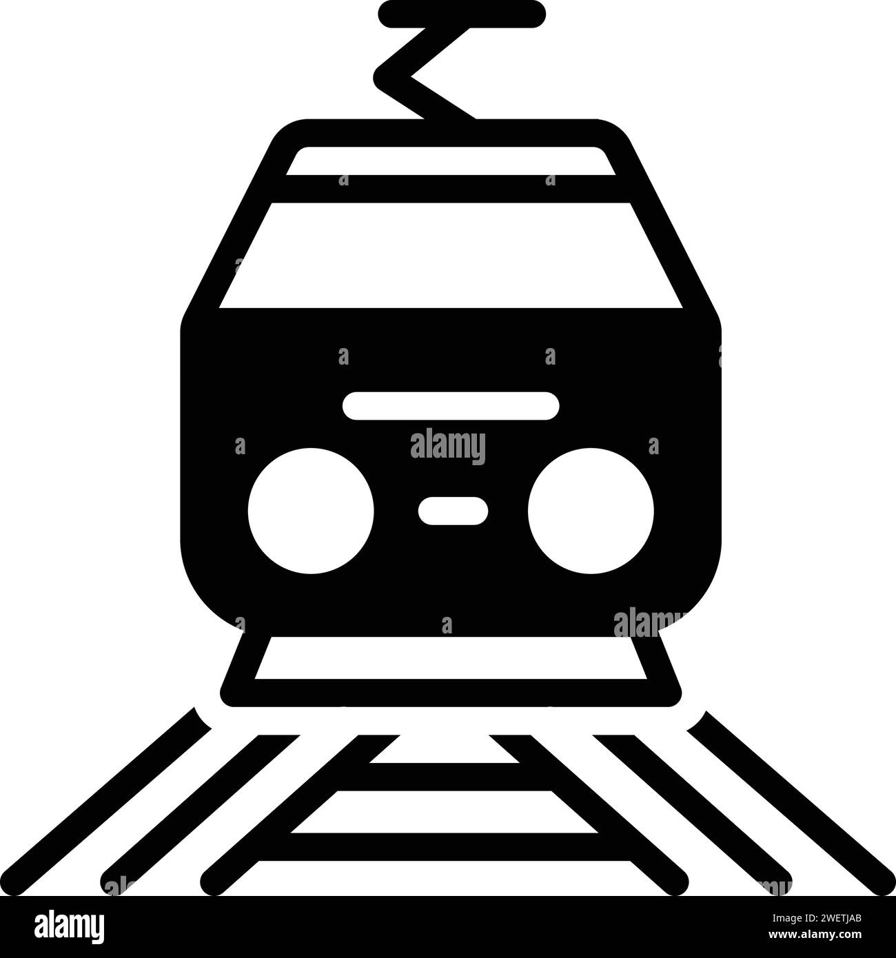 Icona per ferrovia, trasporto Illustrazione Vettoriale