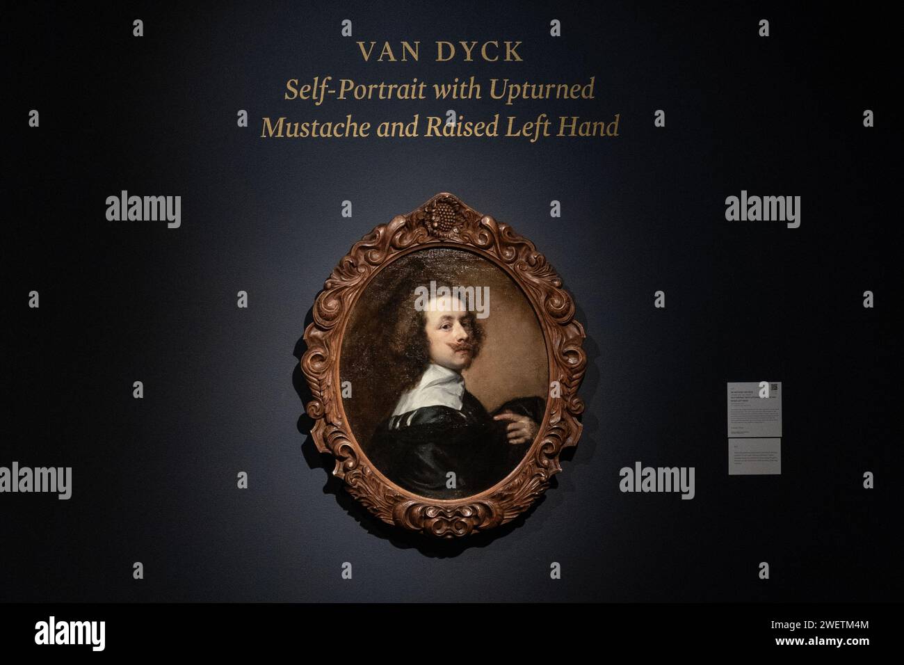 New York, USA. 26 gennaio 2024. Self Portrait di Anthony Van Dyck è stato messo all'asta come parte delle vendite della Sotheby's Annual Masters Week al Sotheby's di New York durante un'anteprima stampa il 26 gennaio 2024. (Foto di Lev Radin/Sipa USA) credito: SIPA USA/Alamy Live News Foto Stock