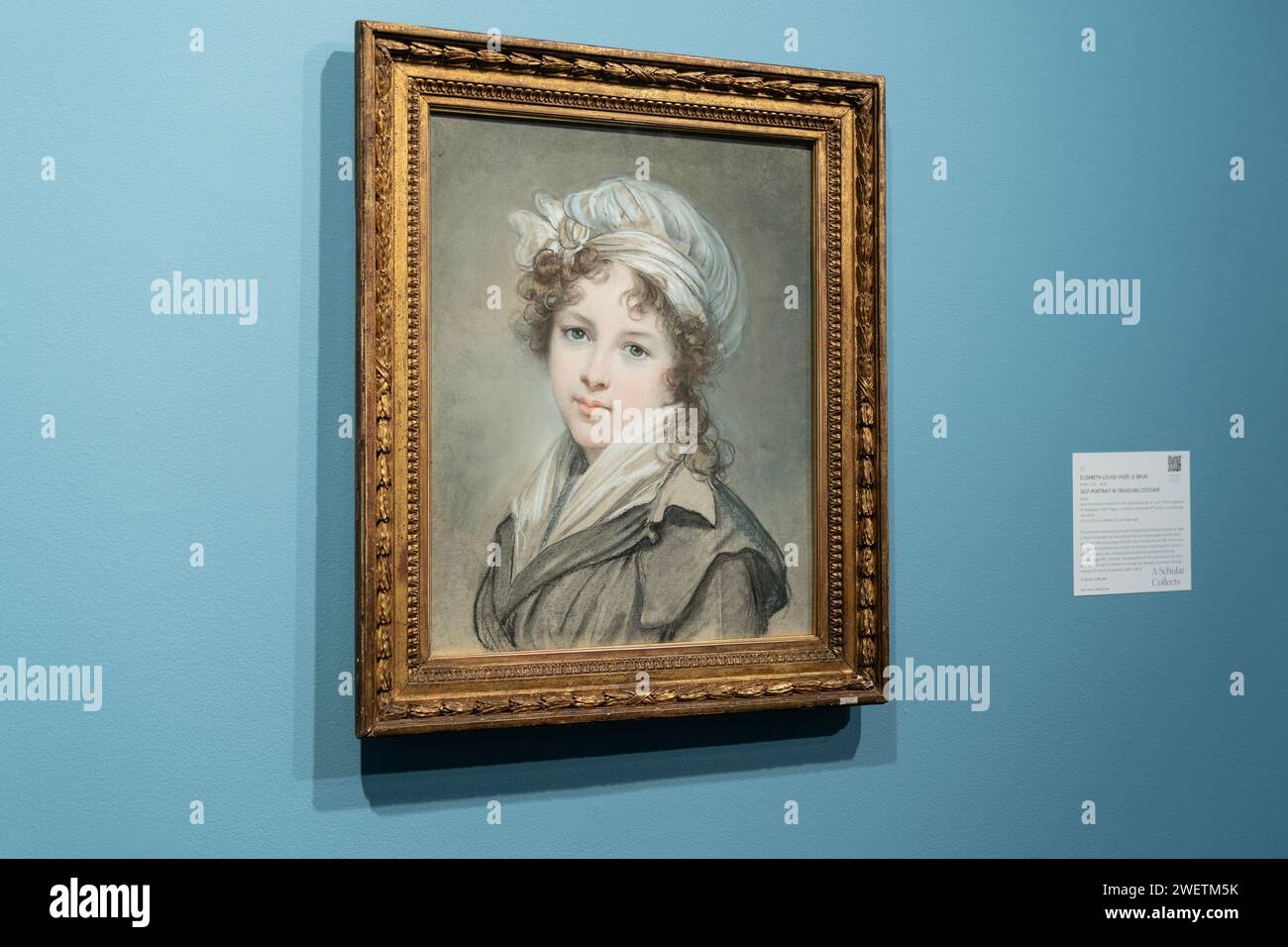 New York, USA. 26 gennaio 2024. Self Portrait di Elizabeth Louise Vigee le Brun è stato messo all'asta come parte delle vendite della Sotheby's Annual Masters Week al Sotheby's di New York durante un'anteprima stampa il 26 gennaio 2024. (Foto di Lev Radin/Sipa USA) credito: SIPA USA/Alamy Live News Foto Stock