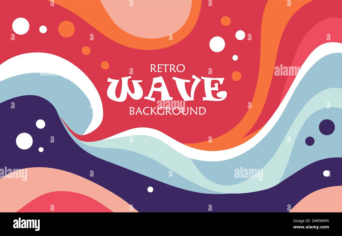 Sfondo vettoriale artistico astratto con onde colorate Illustrazione Vettoriale
