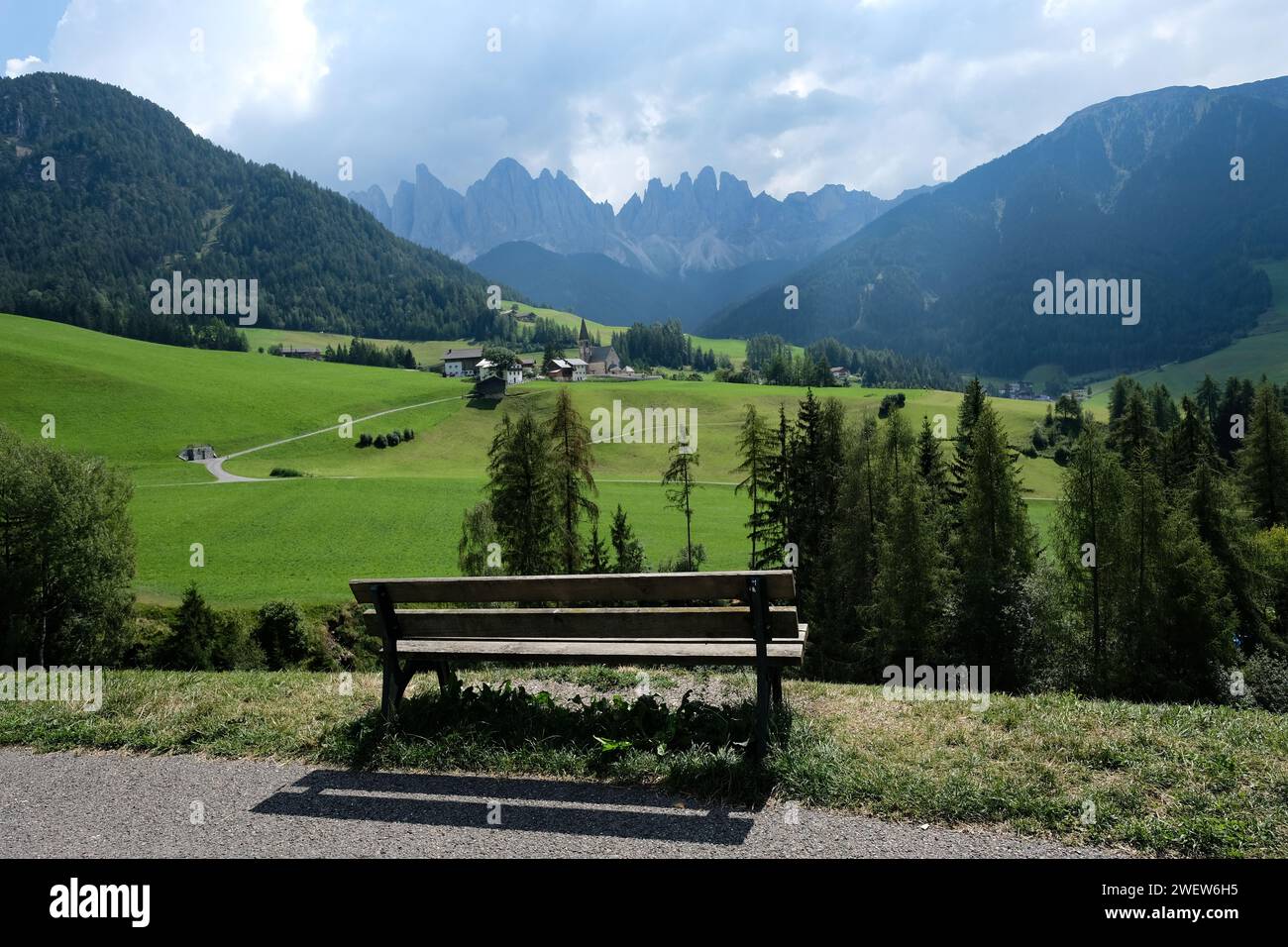 Magdalenaweg, Santa Maddalena alta, Südtirol Foto Stock