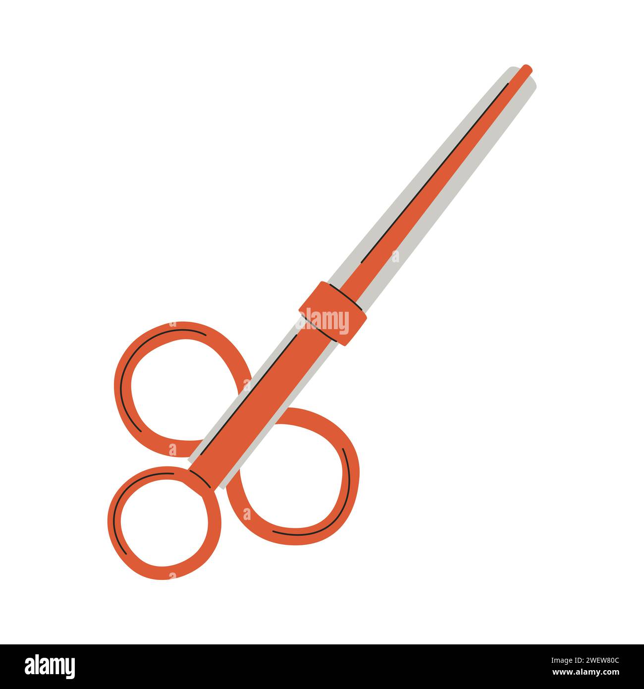 Dispenser di pillole per animali domestici. Un articolo per animali domestici. Un'illustrazione vettoriale piatta isolata su uno sfondo bianco Illustrazione Vettoriale