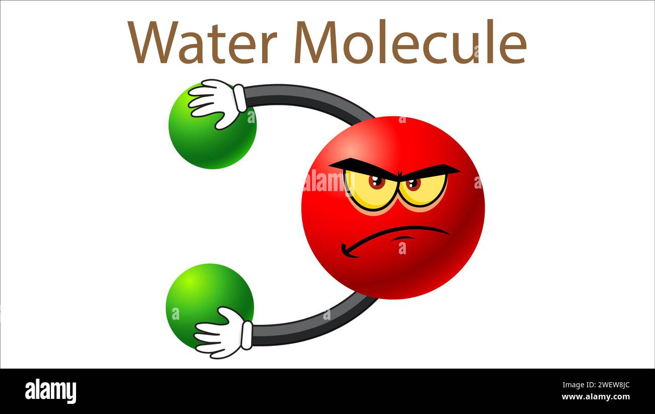 Molecola animata Angry Water Foto Stock