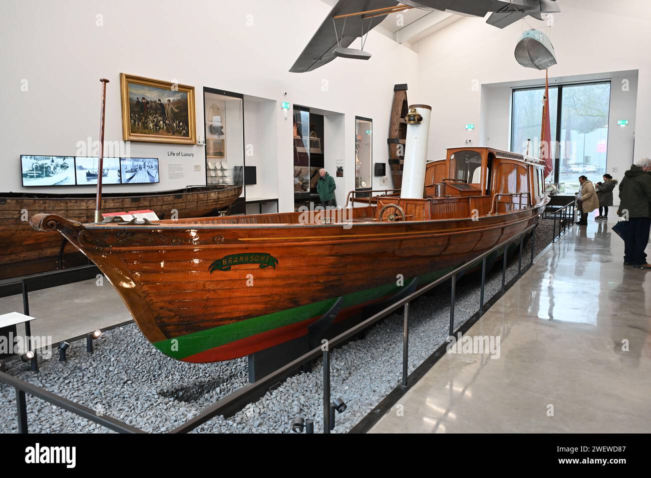 Windemere Jetty Museum di barche, vapore e storie. Bowness su Windemere, Cumbria Foto Stock