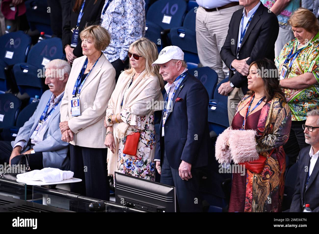 Melbourne, Australie. 26 gennaio 2024. Rod Laver durante l'Australian Open AO 2024 Grand Slam Tournament il 26 gennaio 2024 al Melbourne Park di Melbourne, Australia. Crediti: Victor Joly/Alamy Live News Foto Stock