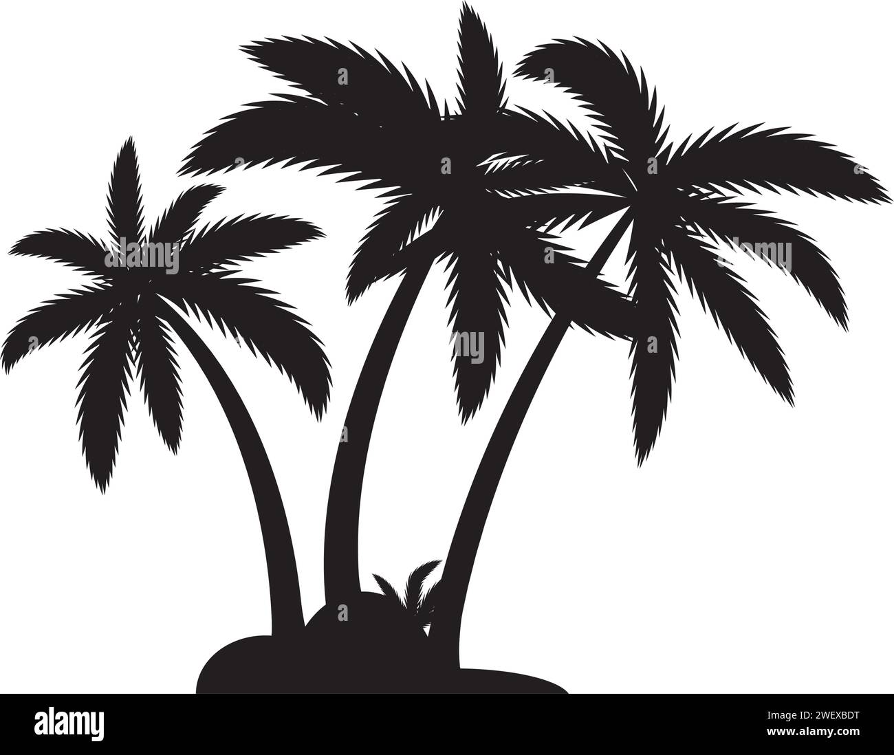 Palm tree estate modello logo illustrazione vettoriale Illustrazione Vettoriale