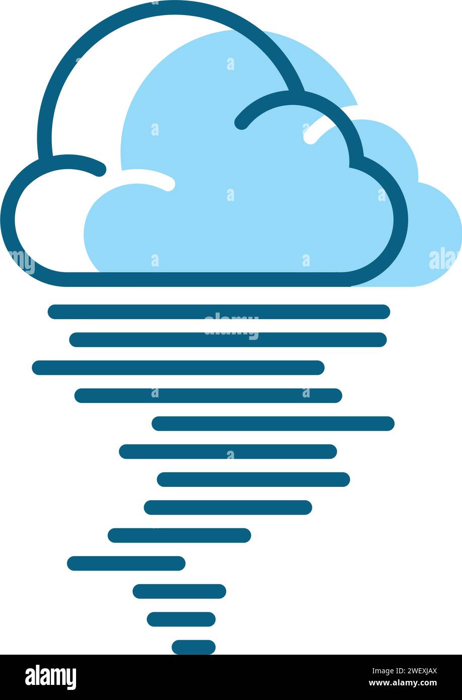 Tornado simbolo logo illustrazione vettoriale design Illustrazione Vettoriale