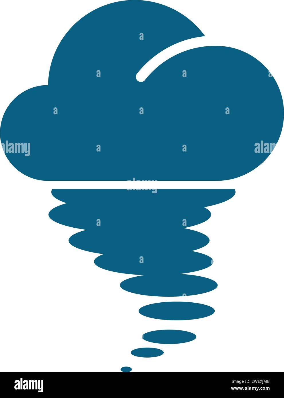 Tornado simbolo logo illustrazione vettoriale design Illustrazione Vettoriale