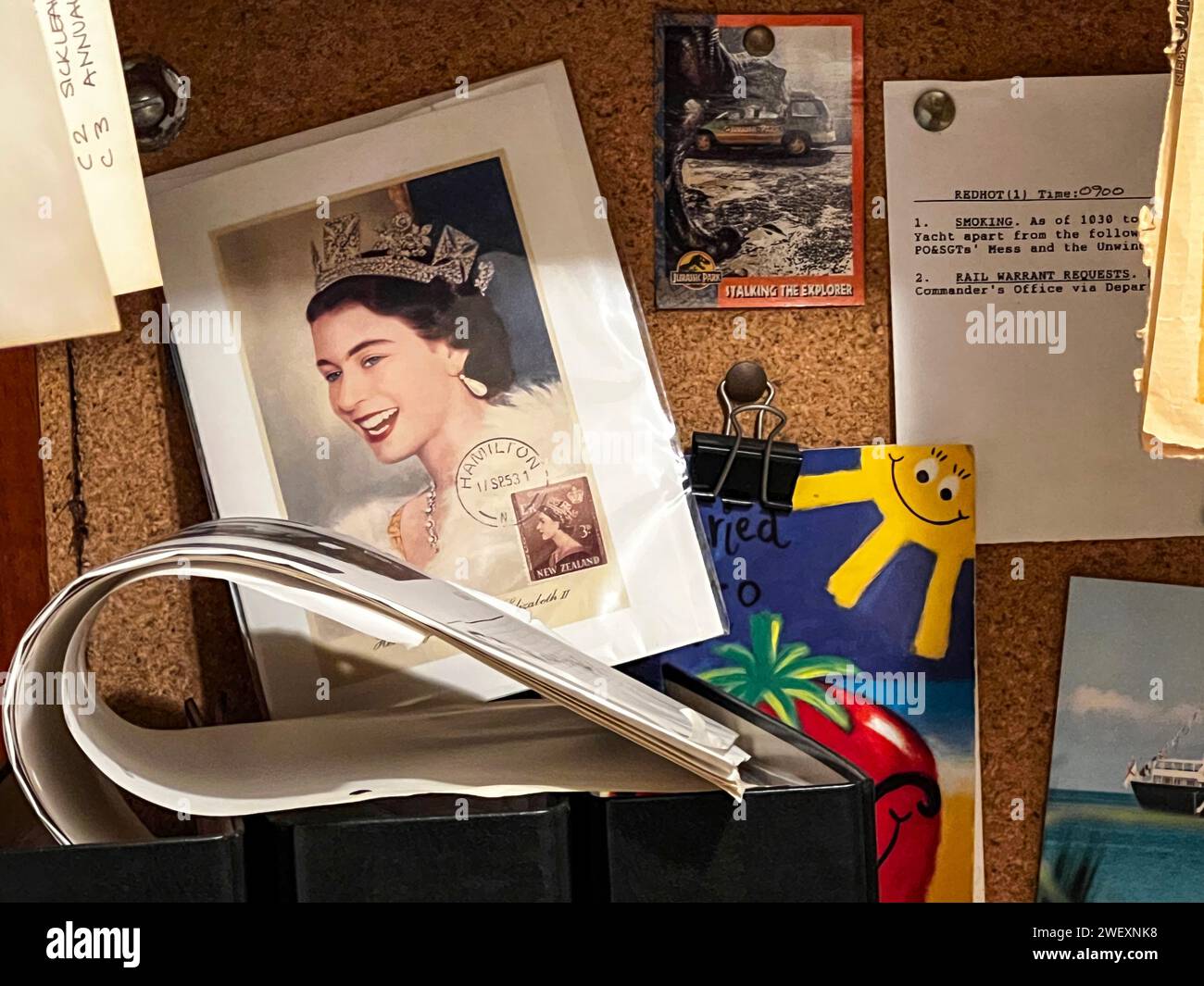 Mail Room Her Majesty's Yacht Britannia Foto Stock