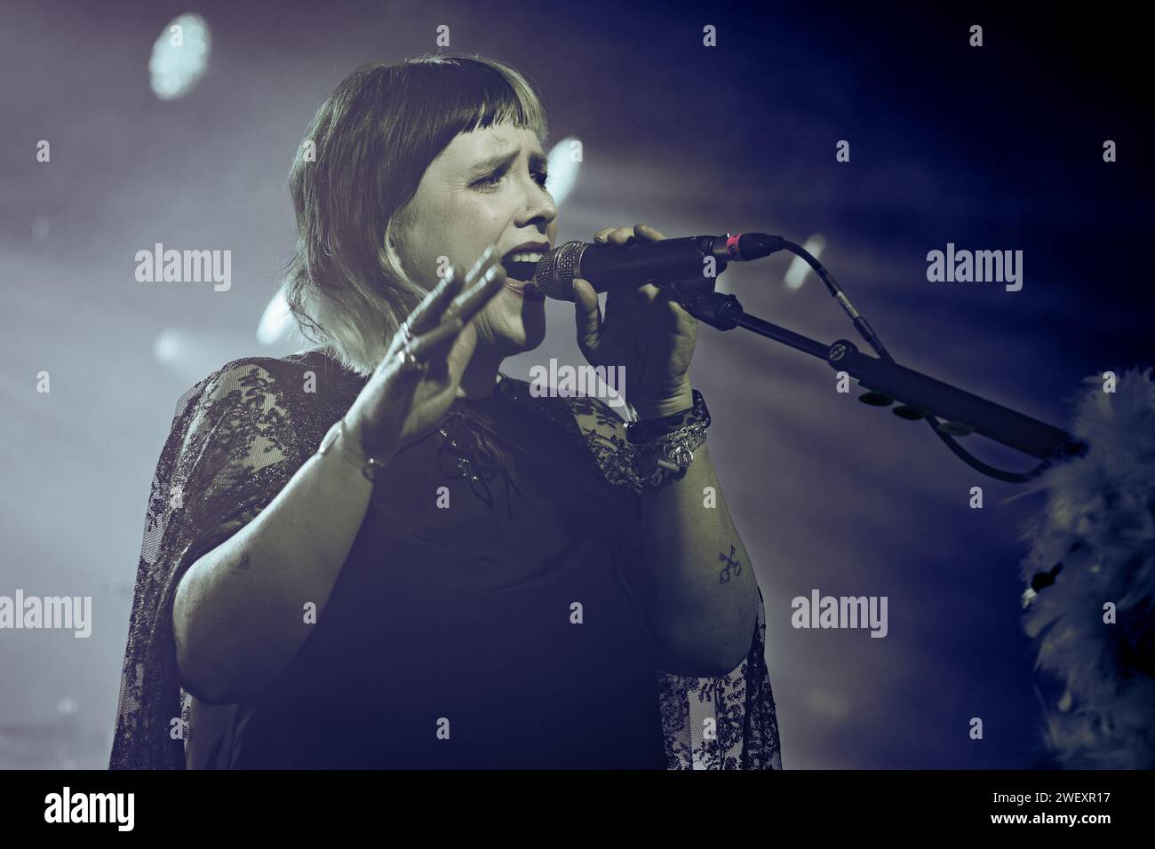 Slowdive (Rachel Goswell) live in concerto a Stoccolma, Svezia Foto Stock