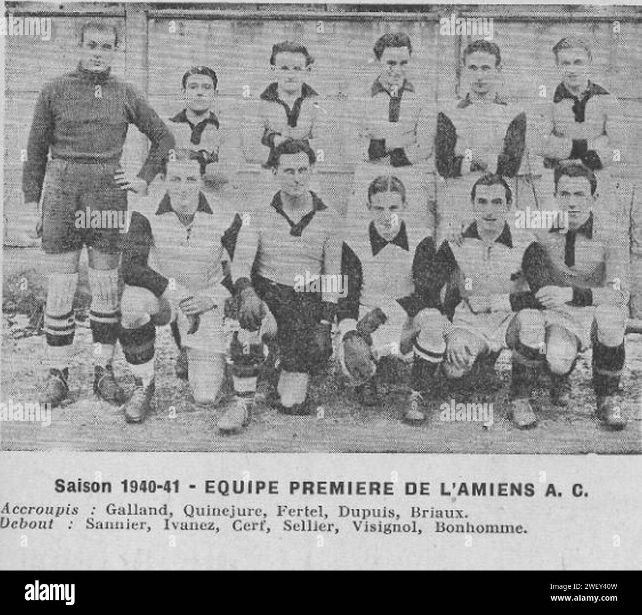 Amiens Athlétic Club lors de la saison 1940-1941. Foto Stock