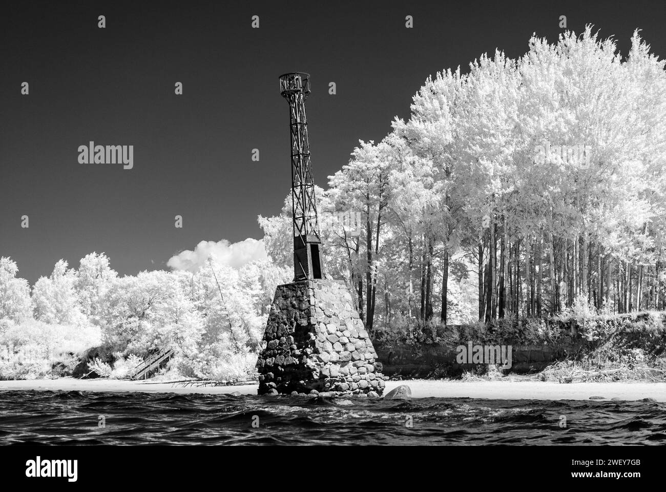 Fotografia in bianco e nero, paesaggio naturale, vista naturale in bianco e nero, B&N. Foto Stock