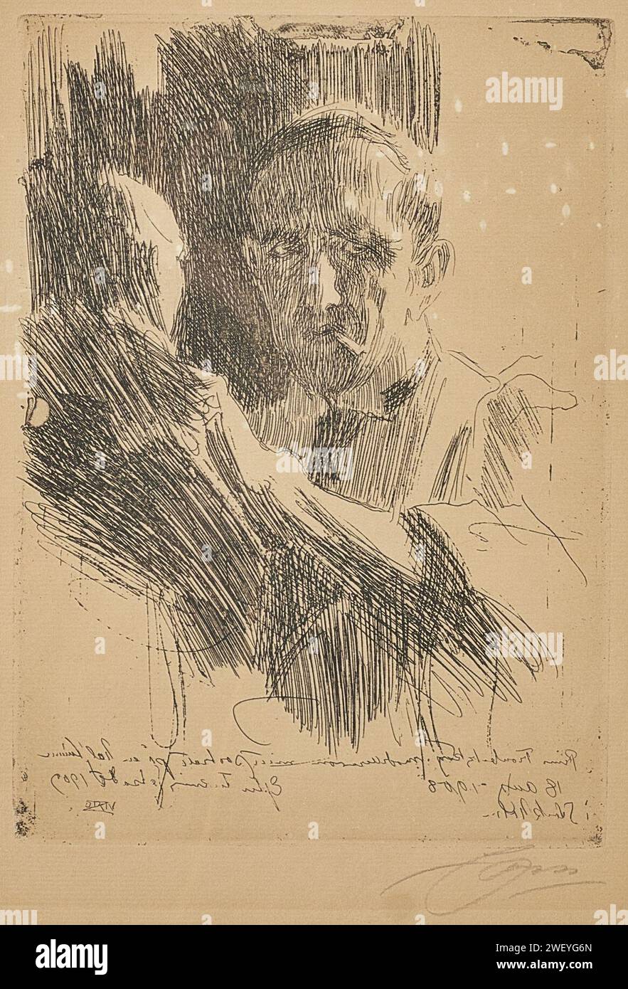 Anders Zorn - Principe Paul Troubetzkoy II 1909 - Metropol Foto Stock