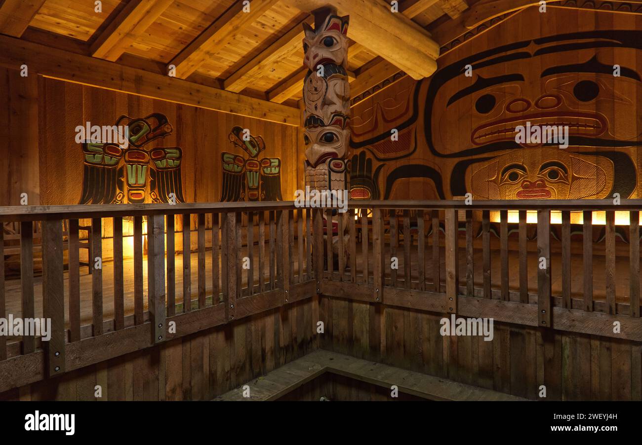 Potlatch, Park, totem dell'Alaska Foto Stock