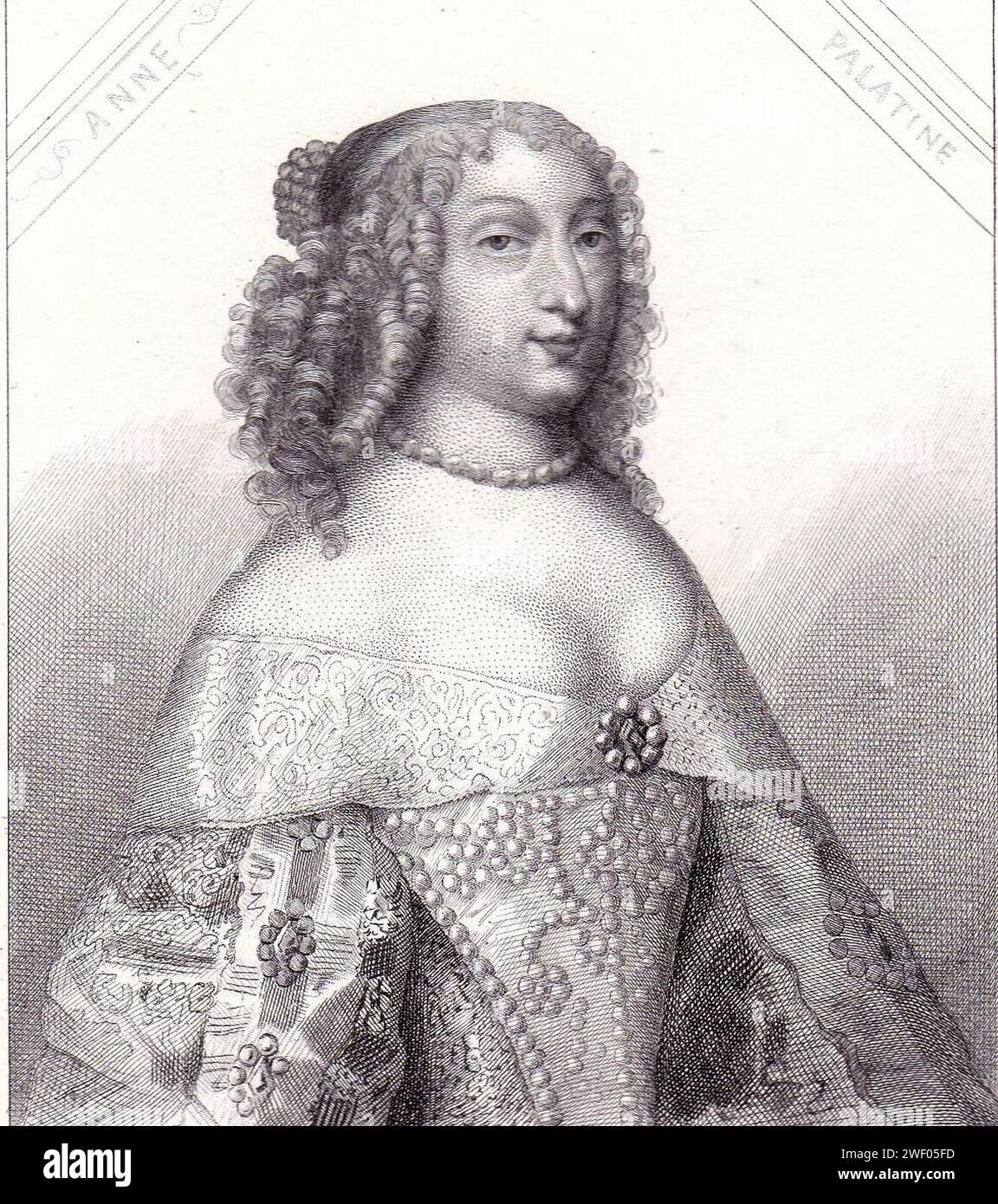 Anne Marie de Gonzague de Clèves, principessa palatina. Foto Stock