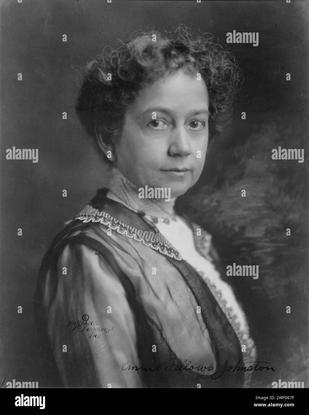 Annie Fellows Johnston, testa e spalle ritratto, rivolto verso destra Foto Stock