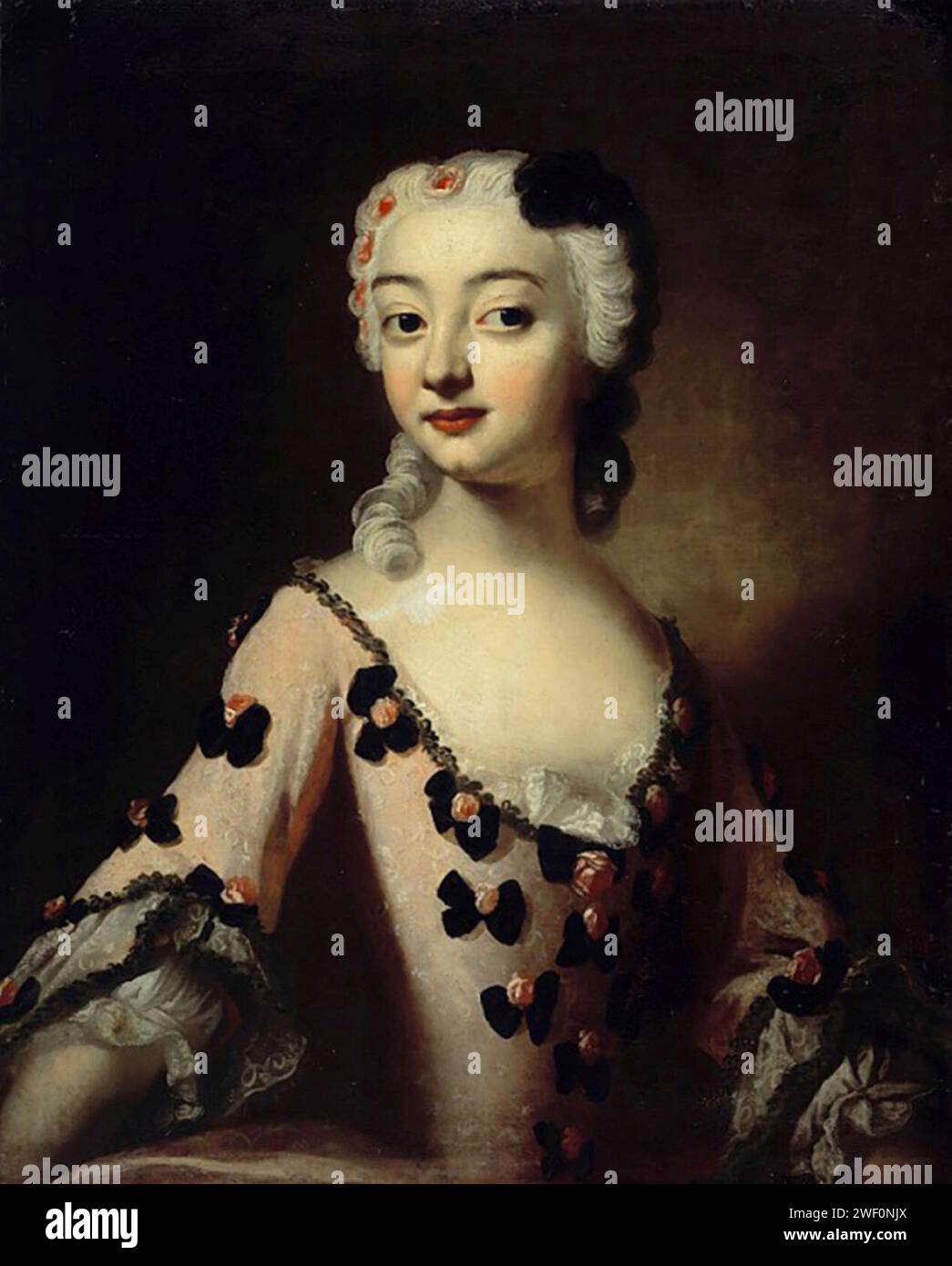 Anonimo (XVIII secolo) – Ritratto di una giovane donna. Foto Stock