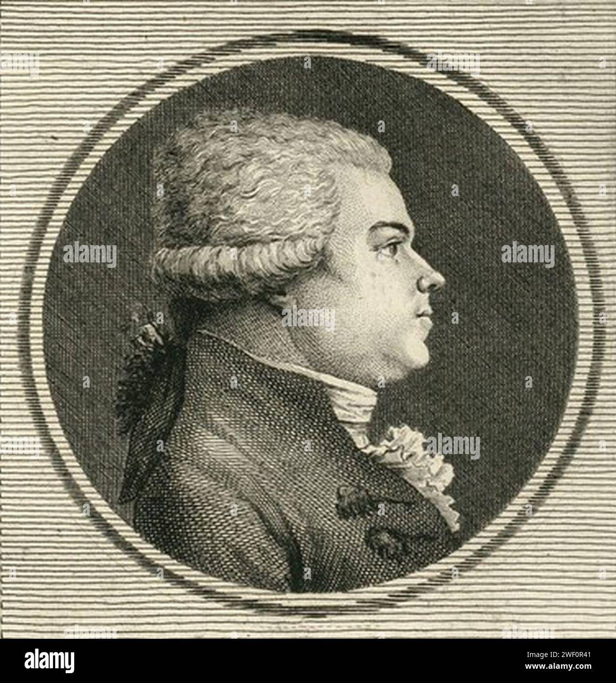 ANT. J. P. ois Mesnager - né à Germigni-l'Evêque le 17 j.er 1756 depute de Meaux à l'Assemblée nationale de 1789 - (estampe) - Labadye del. ; Texier sc. Foto Stock