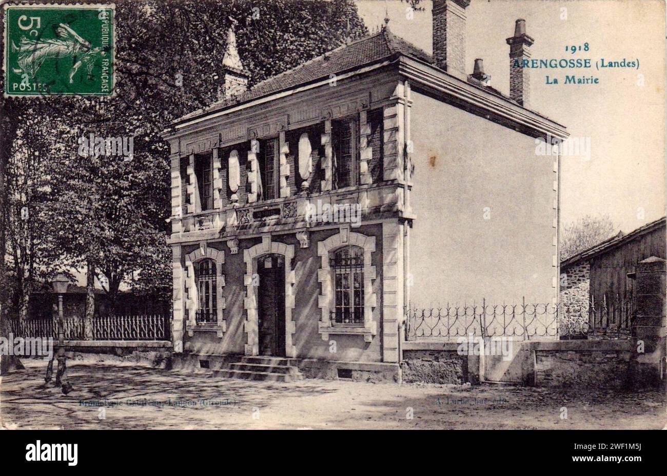 Arengosse (Landes) - la Mairie. Foto Stock