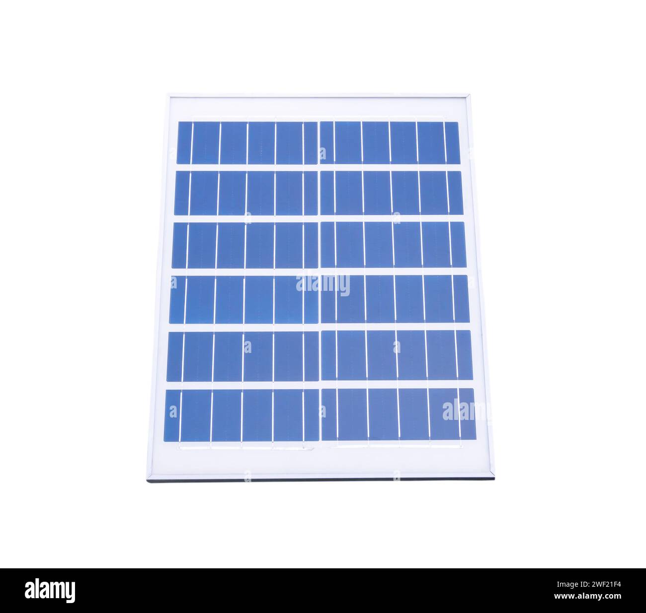 Il pannello a energia solare è isolato su sfondo bianco con percorso di ritaglio. Foto Stock