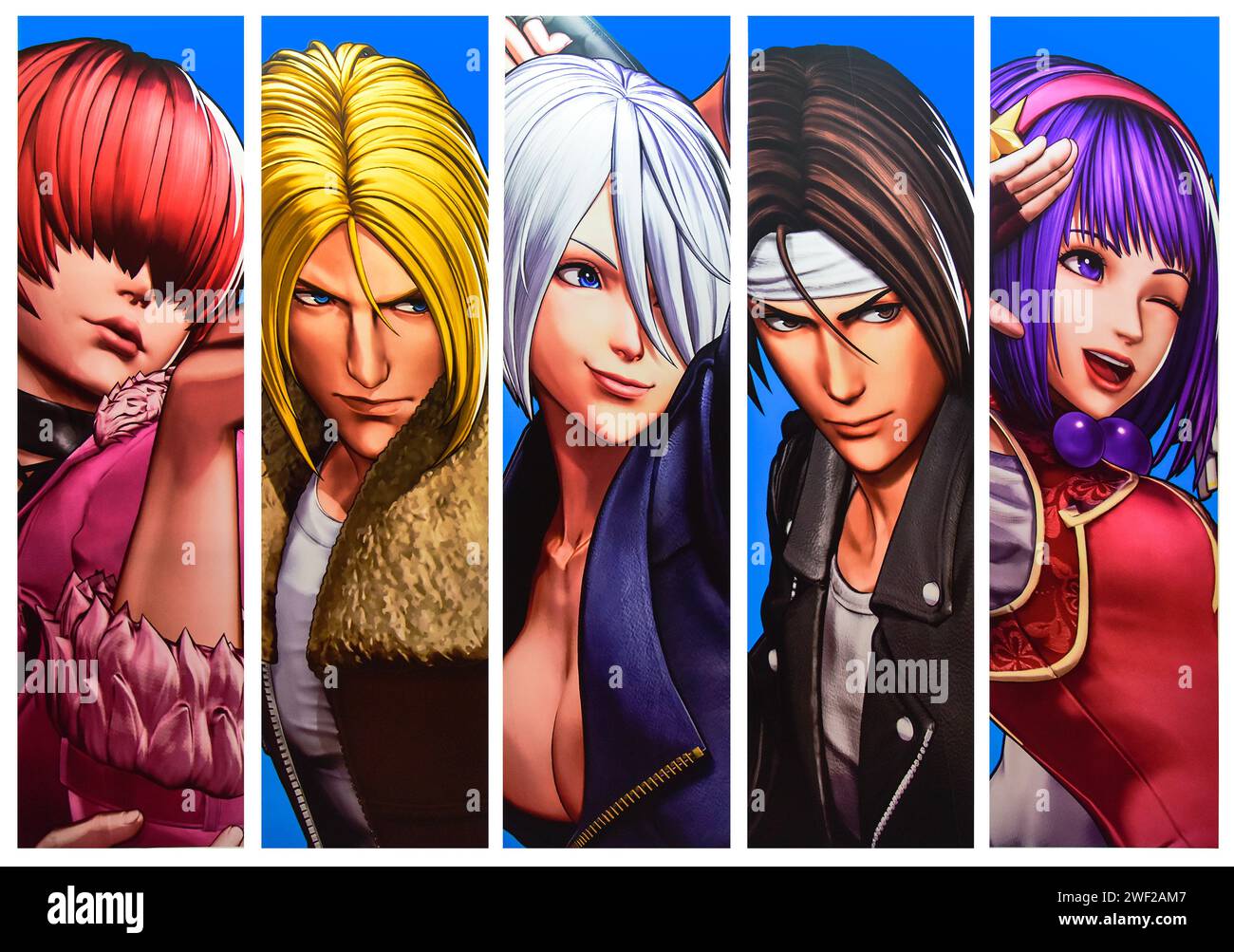Personaggi Anime di King of Fighters XV Foto Stock
