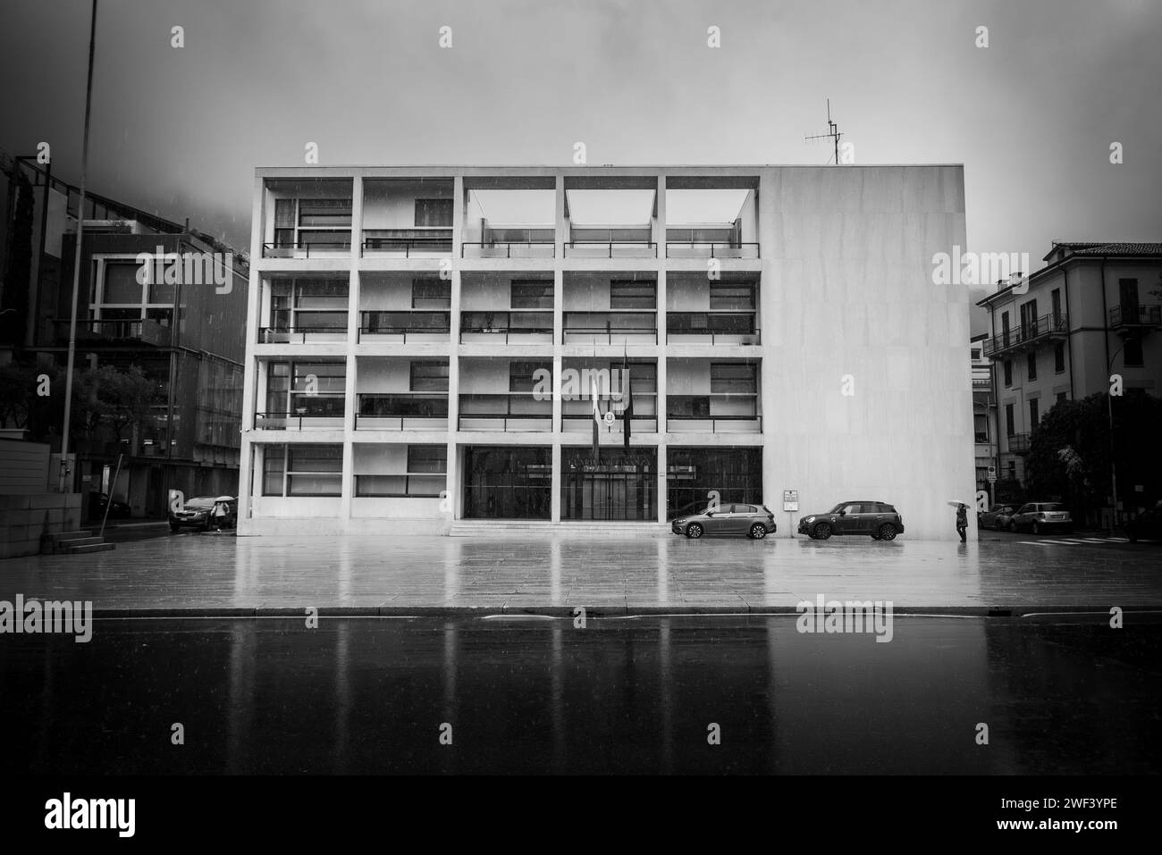 Famoso edificio architettonico Casa del fascio a Como, Italia, da Giuseppe Terragni Foto Stock