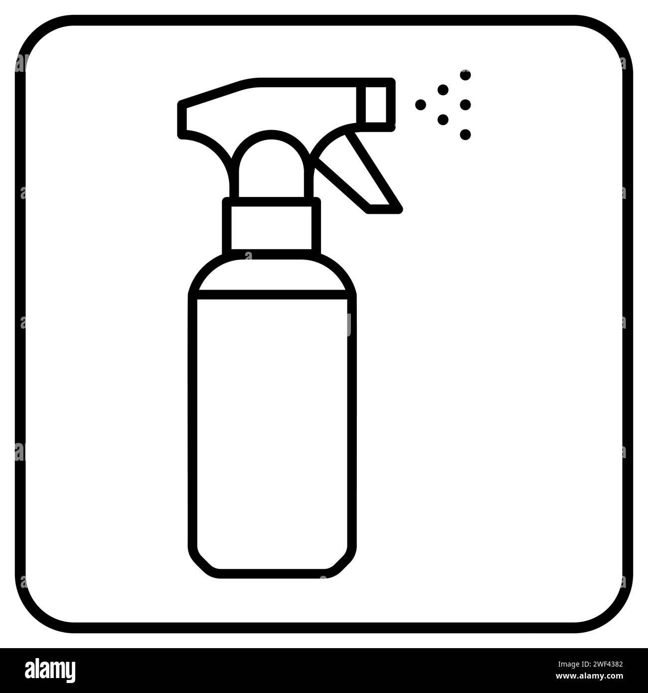 Icona vettore flacone spray per pulsante app o sito Web Illustrazione Vettoriale
