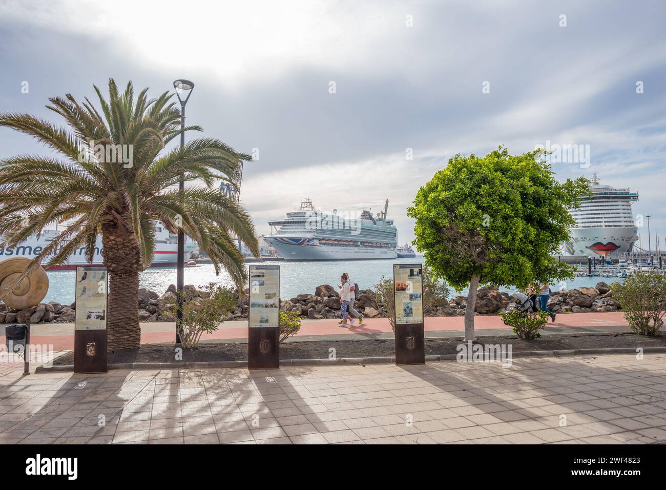Il principale terminal delle navi da crociera di Fuerteventura, in Spagna, alle isole Canarie. Foto Stock