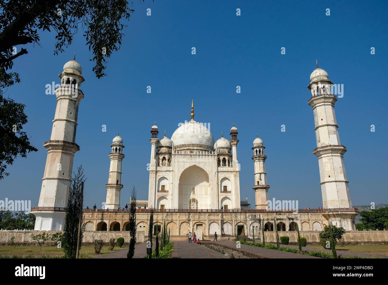 Aurangabad, India - 21 gennaio 2024: Il Bibi Ka Maqbara è un mausoleo costruito da Azam Shah ad Aurangabad, India. Foto Stock